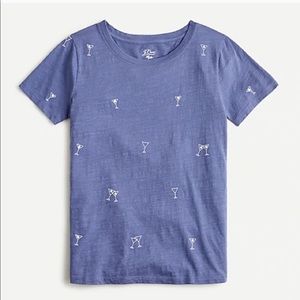 🌸 J. Crew Vintage cotton martini glass T-shirt